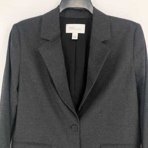NORDSTROM SIGNATURE Sports Coat Small Grey Traditional Fit Notch Lapel NWOT - Picture 3 of 8